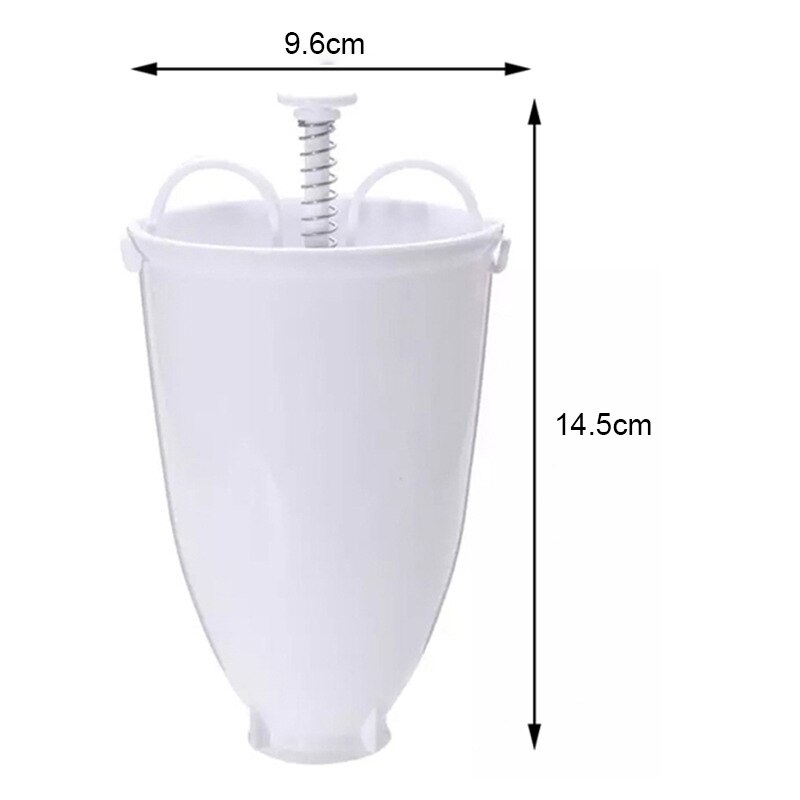 Plastic Donut Maker Quick Portable Manual Donuts Waffle Molds DIY Baking Supplies Fast Easy Dessert Doughnut Making Dispenser: White