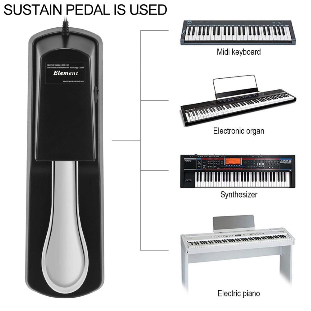 Piano keyboard sustain dæmper pedal til casio yamaha roland elektronisk keyboard elektrisk klaver pedal sustain pedal