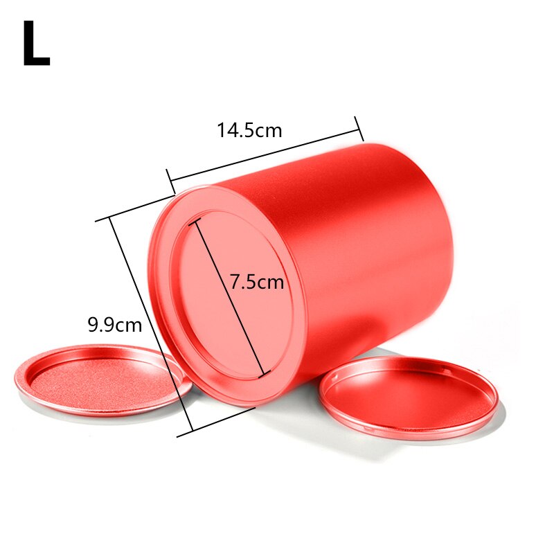 Empty Cylinder Tin Box Metal Tin Jars Iron Tea Box Candy Storage Boxes Bins Biscuit Container Candy Chocolate Organizer: L