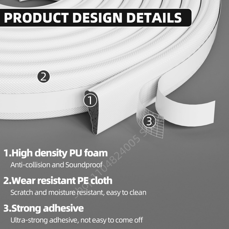 5M Door and Window Seals High Density PU Wedge Weather Stripping Seal Strip Doors Gap Filler Noise Blocker Foam Tape Sealing