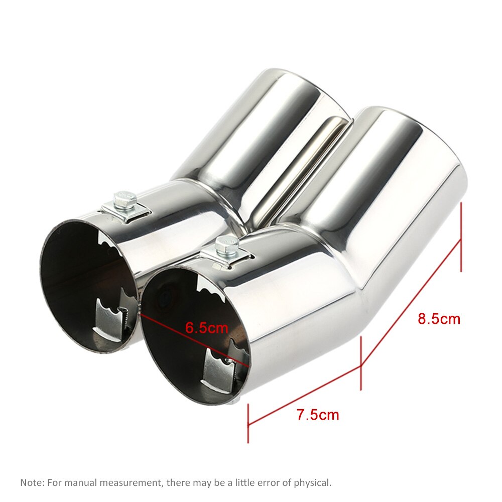 Car Tail Pipes Replacement Car Style Dual Pipe Stainless Steel Exhaust Tail Pipes Muffler Tips for VW Golf 4 Bora Jetta