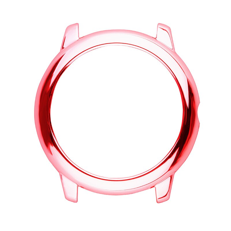 Bumper Shell Electroplate Watch Case Cover Frame Screen Protector Watch Cover Bumper Shell For Xiaomi Haylou-solar LS05: rose pink