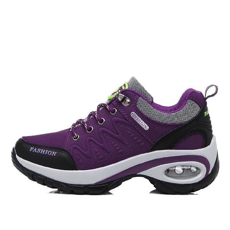 SENTA Brand Height Increasing Shoes Women Running Shoes Outdoor Sport Shoes For Women Sneakers Jogging Shoes: Purple / 5.5