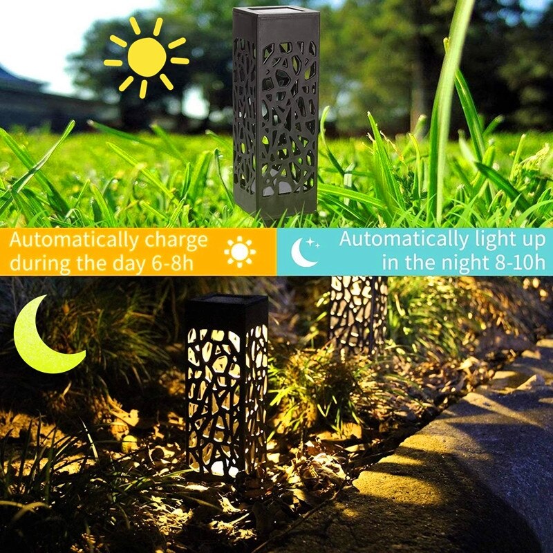2 In 1 Solar LED Lawn Light Outdoor Waterproof Garden Decor Lamp for Pavilion Yard Landscape Buried Lamps Garden Lawn Lights