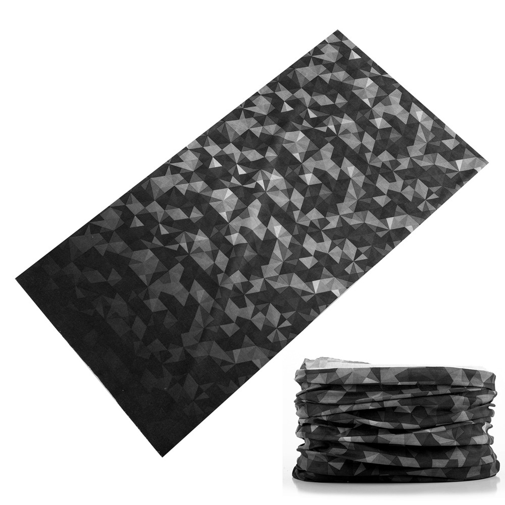 Green Bandanas Future Geometry Sports Headbands For Woman Man Balaclava Funny Face Mask Cycling Neck Scarf: Dark Grey