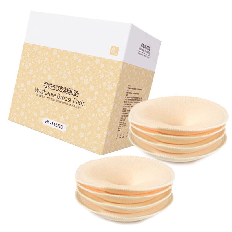 8pcs Nursing Breast Pads Washable Breathable Maternity Feeding Bra Accessories: Default Title