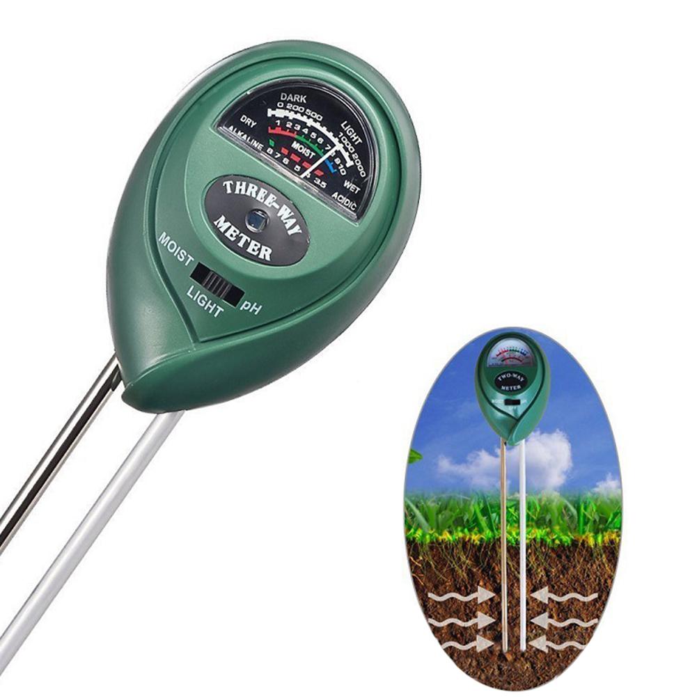 HiMISS 3 in 1 Bodem Tester Meter voor Tuin Gazon Plant Pot Vocht Licht PH Sensor Tool