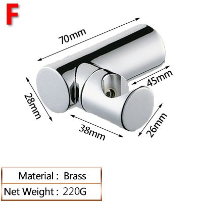 Hand Shower Hook Chromed Polish Shower Seat Solid Brass G1/2" With Shower Hose Connector Shower Mounting Brackets: F style  brass