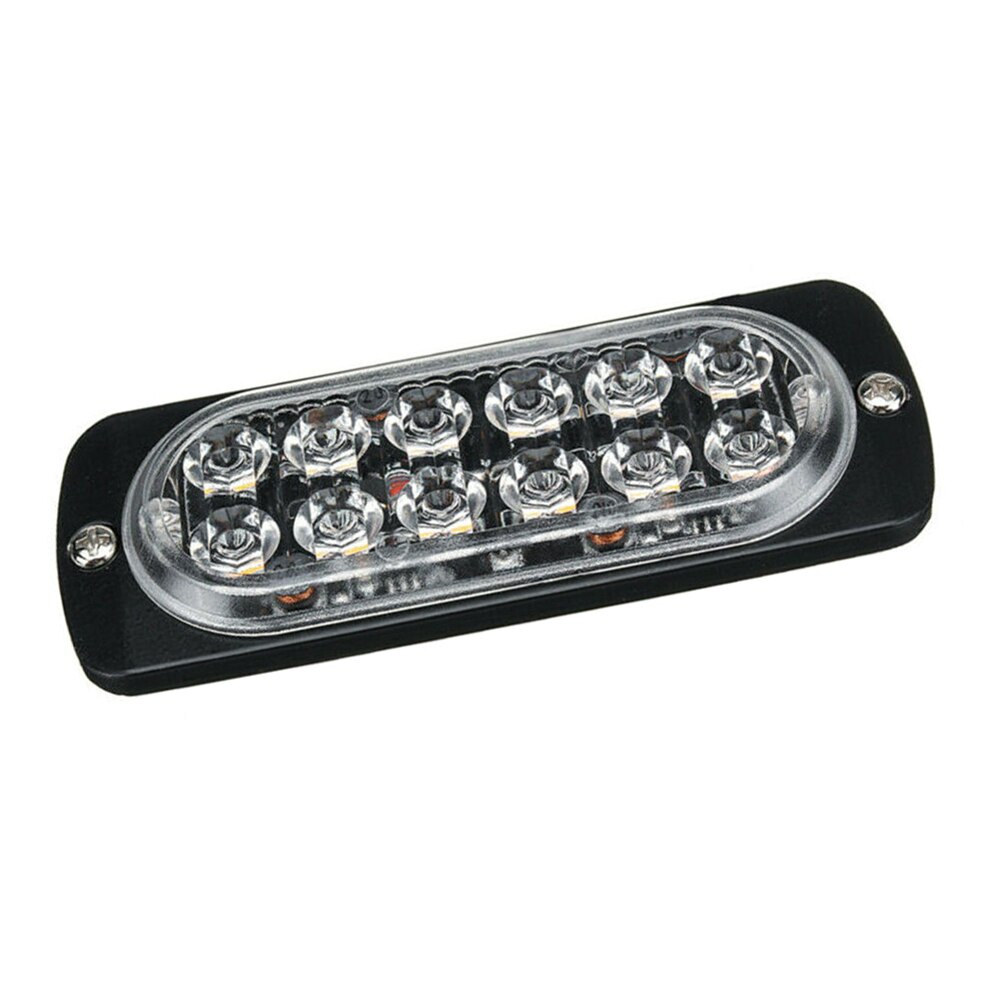 2Pcs Amber 12 LED 36W Light Bar Car Truck Hazard Beacon Warning Lamp LED Urgent Lamp Ultra-bright Fot SUV Trucks CSV