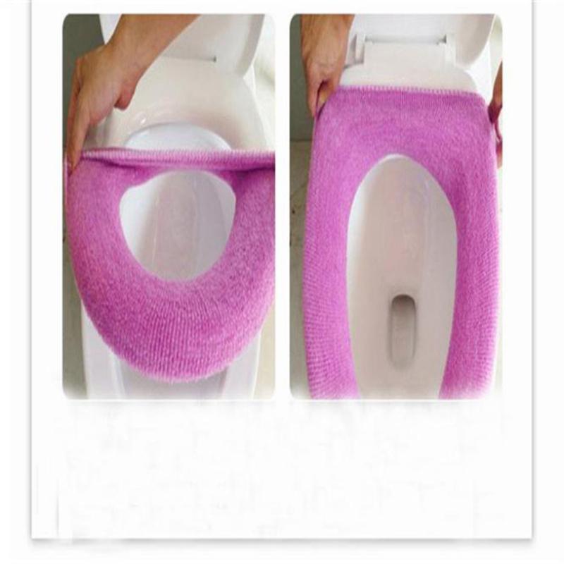 Cómoda funda para asiento de inodoro, cojín para asiento de inodoro, almohadillas para tapa de asiento calentador redondas en forma de O gruesas de Color caramelo, paño suave para WC