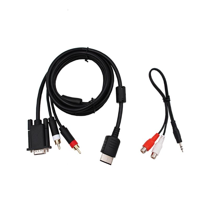 Cabo vga para sg dreamcast alta definição + 3.5mm para 2-adaptador rca macho