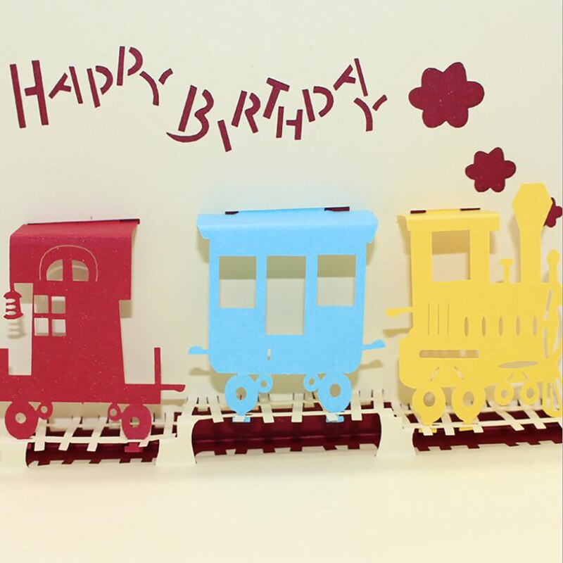 Tarjetas 3D UP invitaciones de boda invitación tren ducha boda felicitación tarjeta aniversario unicornio postal