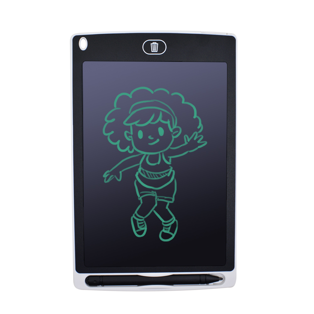 Digital Graphics Tablet 8.5 Inch LCD Writing Tablet Electronic Drawing Pad Board Handwriting Tablet+Pen Battery For Kids To Draw: White
