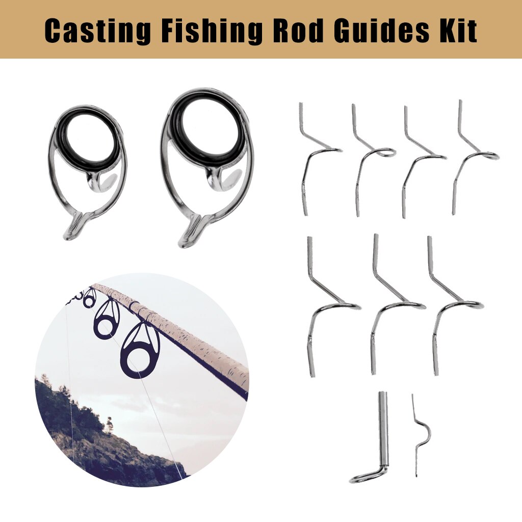 Fly Fishing Rod Guide Tip Repair Kit Set DIY Dark Circles Different