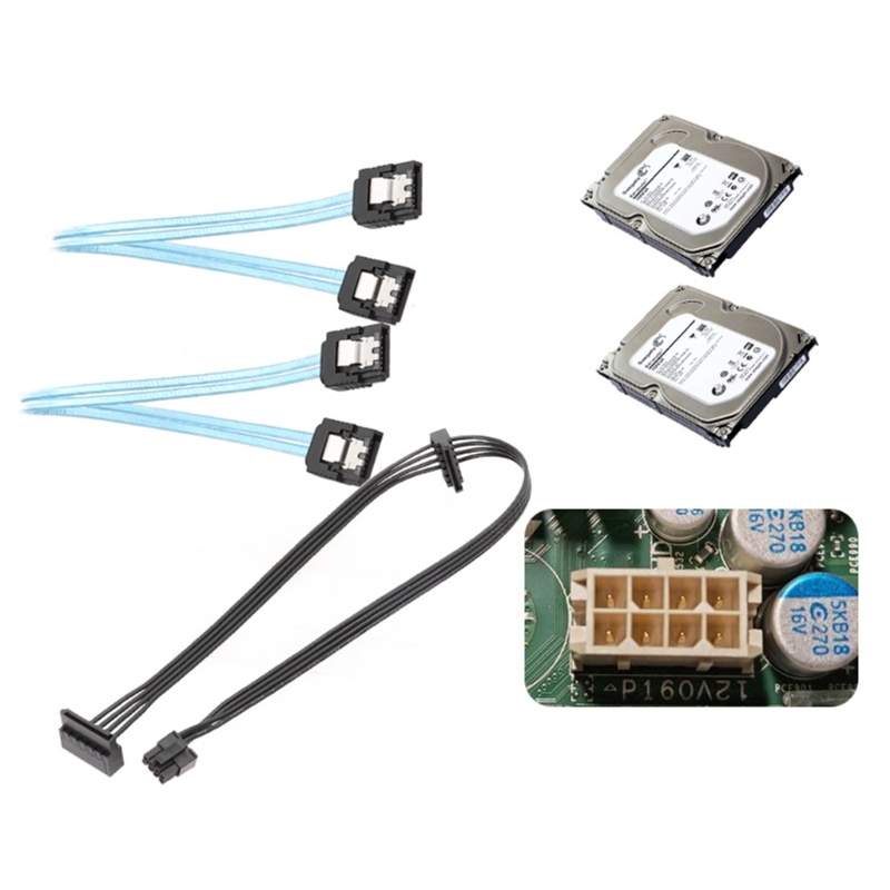 Liten 8- pins till sata-strömkabel moderkort ssd hårddisk strömkabel modulär kabel för  b515 b520 w515 pc