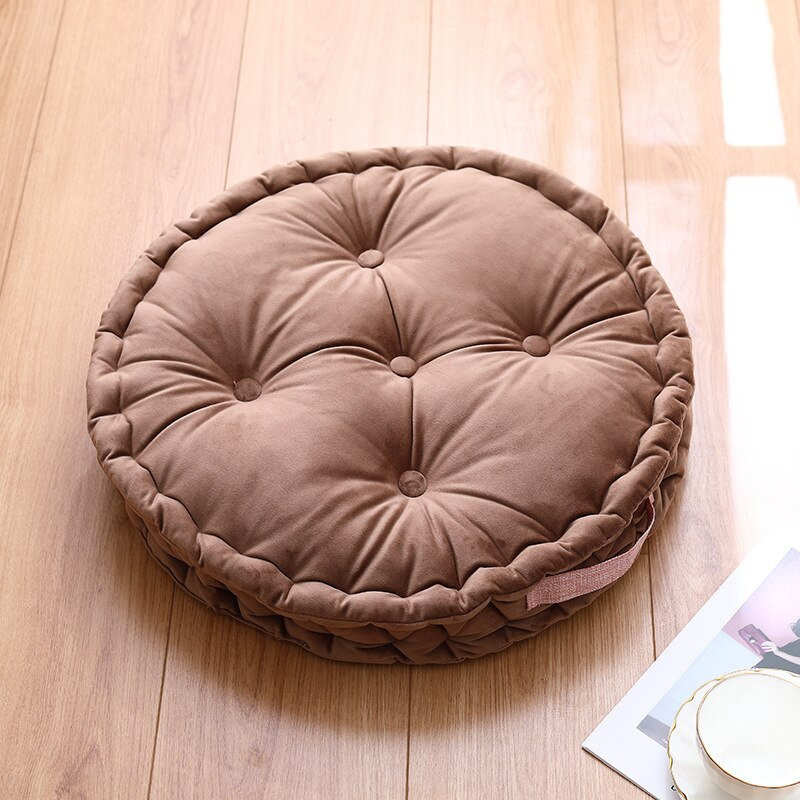 Julycoolmall Coussin De Siège Japonais Tatami Épais En Coton - Rond Confortable Bleu Lac - 55 X 55 X 10 Cm - Idéal Yoga, Balcon Et Maison