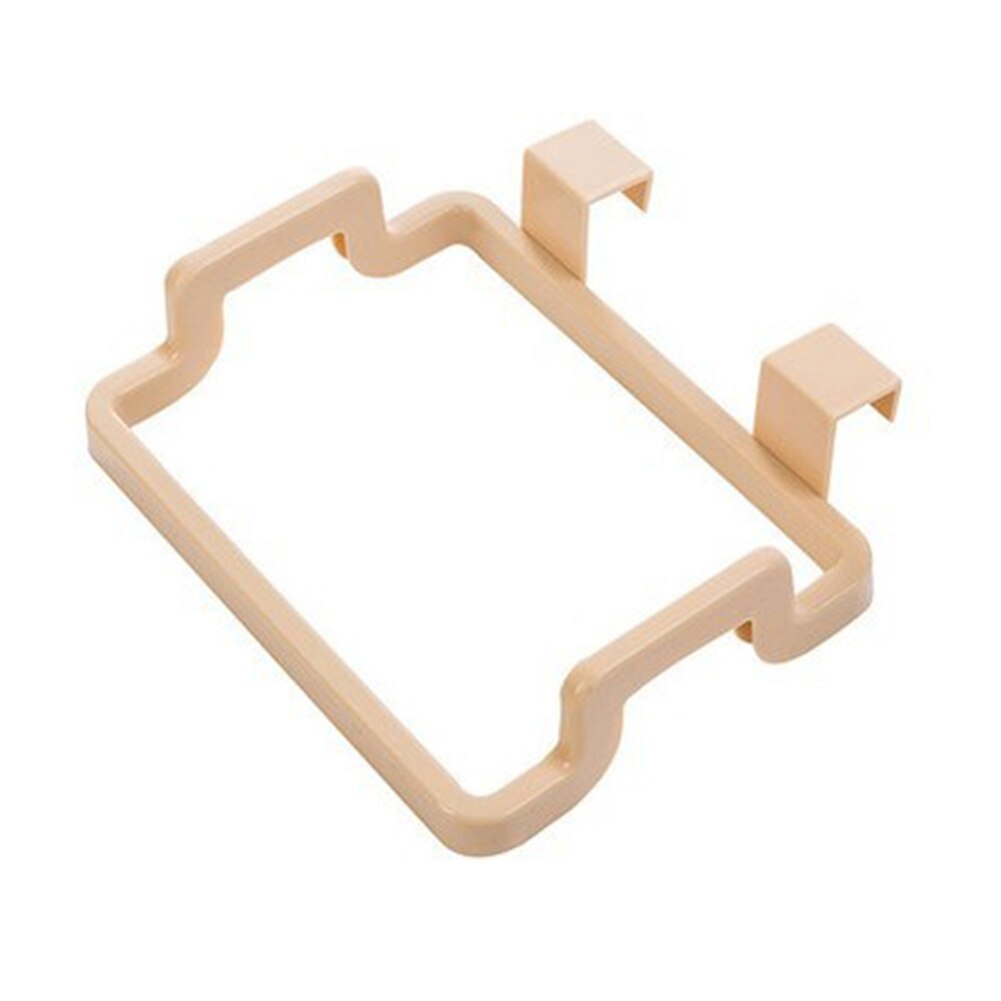 Kjøkken plast søppelsekk rackholder skapdør bakhengende søppel søppelsekk oppbevaringshylleverktøy: beige