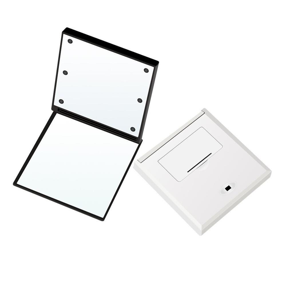 Square Cosmetic Mirror Dual Sided Illuminated Foldable 6 LED Light Makeup Mirror Travel Foldable Durable