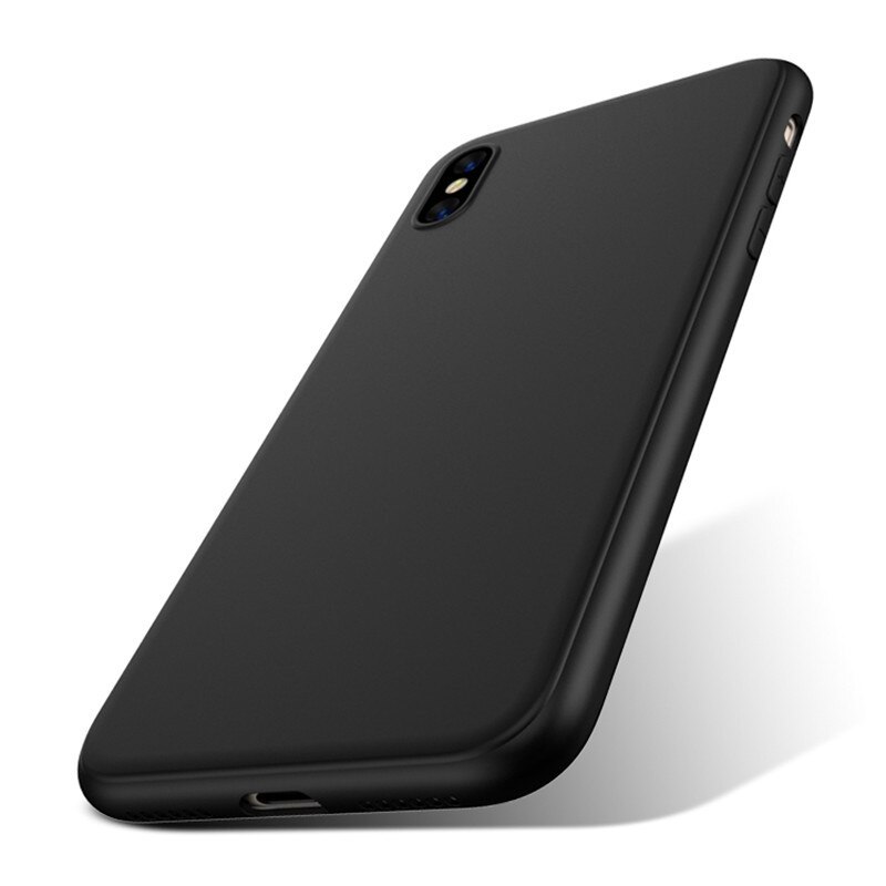 soft black tpu phone case For iphone 11 12 mini Pro Max XS X XR 7 8 plus SE Luxury Transparent Matte Cover Hard Shell