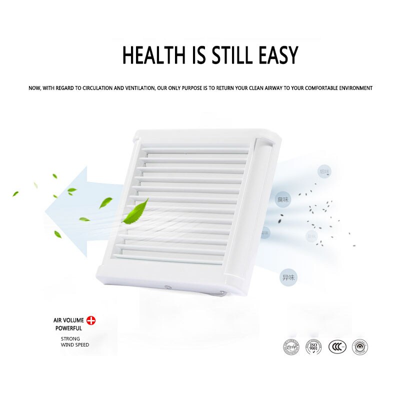 KHG-100 Blinds 4 Inch Bathroom Exhaust Fan Wall Window Two Plug 220v Unidirectional Exhaust Fan with Switch Exhaust Fan