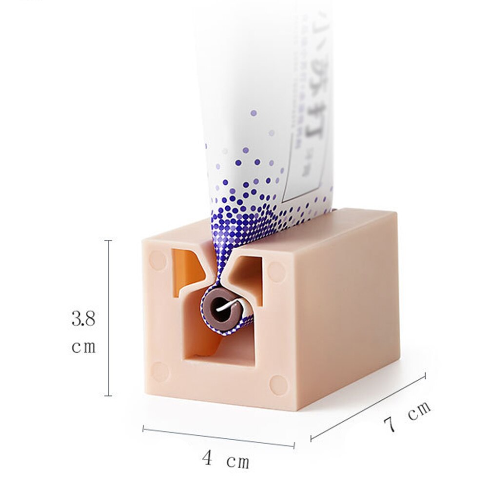 Toothpaste Tube Squeezer Easy Dispenser Rolling Holder ABS Squeezing Tools Facial Cleanser Cosmetic Paint Squeezer Tube Wringer: Pink