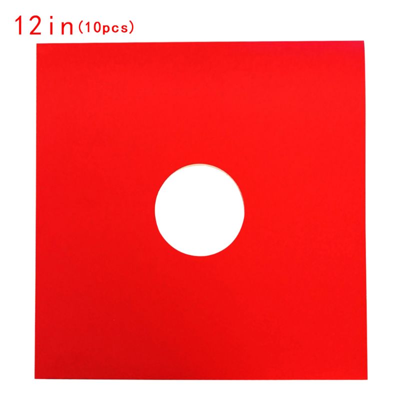 10PCS Anti-static Hard Shell Paper Inner Sleeves Polylined Protectors with Hole for 7/10/12 Inches LP Vinyl Record Album Accesso