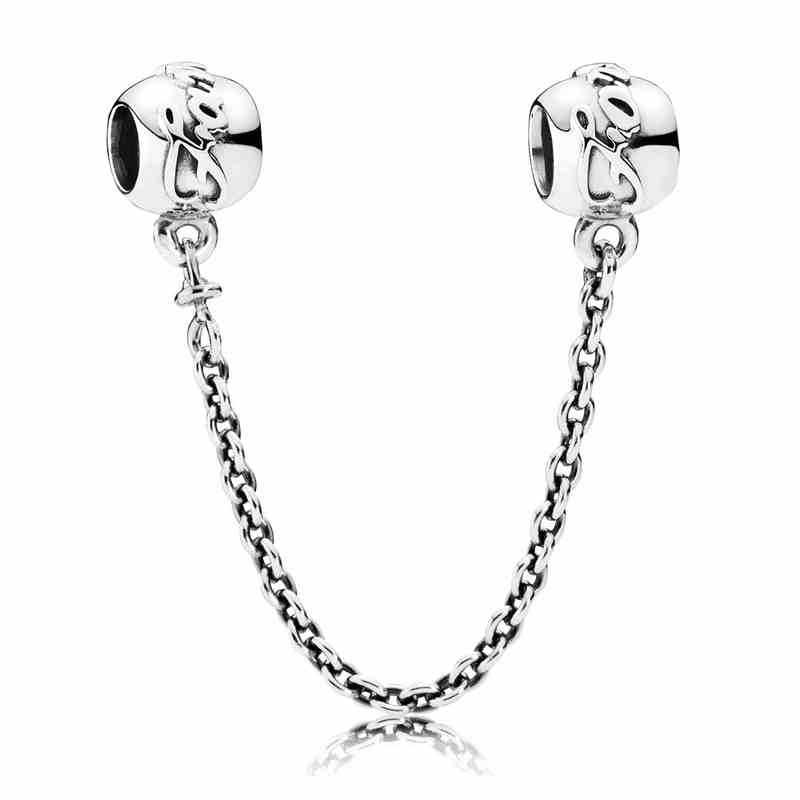Insignia, fleur de marguerite scintillante, lune et étoiles Arcs d'amour, breloque chaîne de sécurité, perles en argent Sterling 925 idéal pour Bracelet: 16