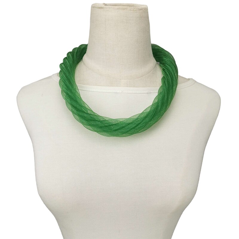 UKEBAY Neue Multicolor Mesh Choker Halsketten Frauen Hohl Handgemachten Schmuck Boho Zubehör Hochzeit Partei Colliers Schmuck: green