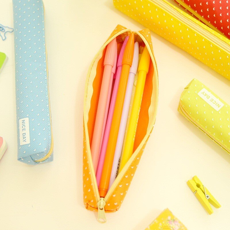 Colorful School Pencil Cases Pencil Bag Stationery for Girls Cute Fabric Pencil Case
