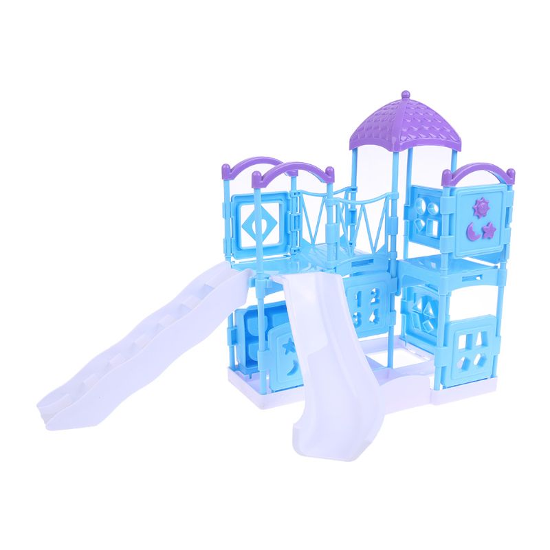 Casa de muñecas deslizante, escalera de juegos, parque de atracciones, miniaturas, tobogán para niñas, juguetes de jardín, accesorios para casa de muñecas, L9CD, 1/12