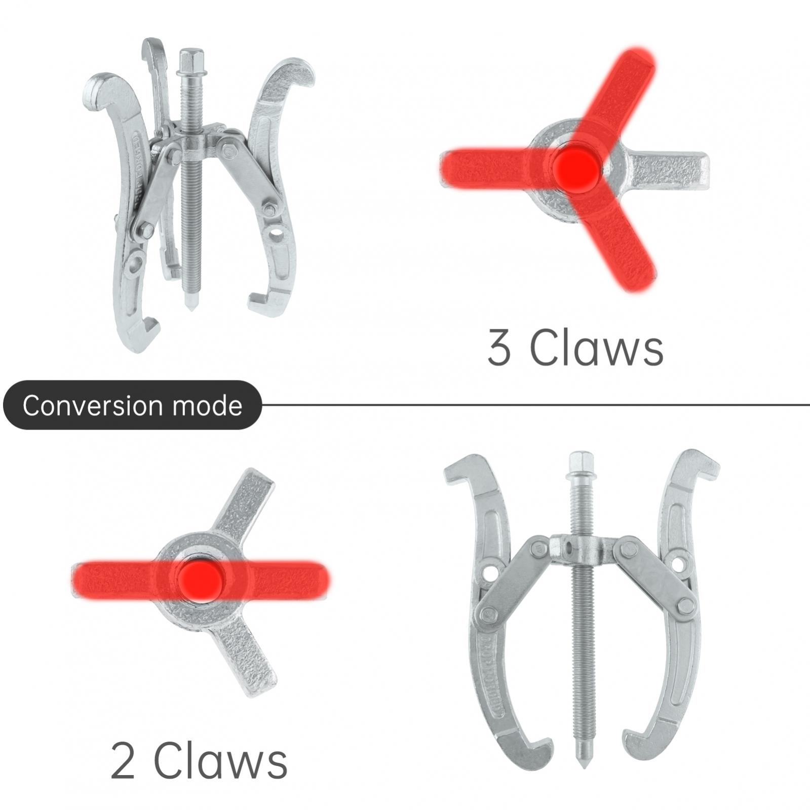3/4/6/8/10 Inch Gear Puller High Carbon Steel Forging Three Claws Claw Puller Removal Tool for Gears /Pulleys / Bearings ﻿