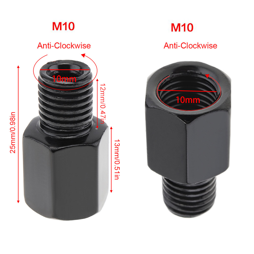 2Pcs Motorcycle Spiegel Schroef Adapter M10 M8 8Mm 10Mm Rechts Links Hand Draad Conversie Motorbike Achteruitkijkspiegel bout Schroef: 10mm to 10mm type C