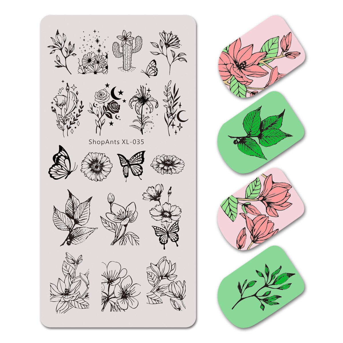 6*12Cm Nail Art Stamping Plates Bloemen Vlinder Leaf Daisy Afbeelding Afdrukken Platen Nail Art Stencil Nail Beauty tool