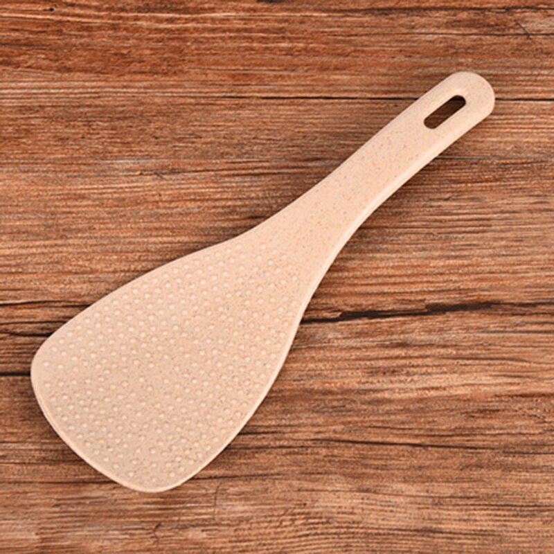 Cuchara grande de paja de trigo, pala de paleta de arroz, cucharón antiadherente, accesorios de cocina TE889: Beige