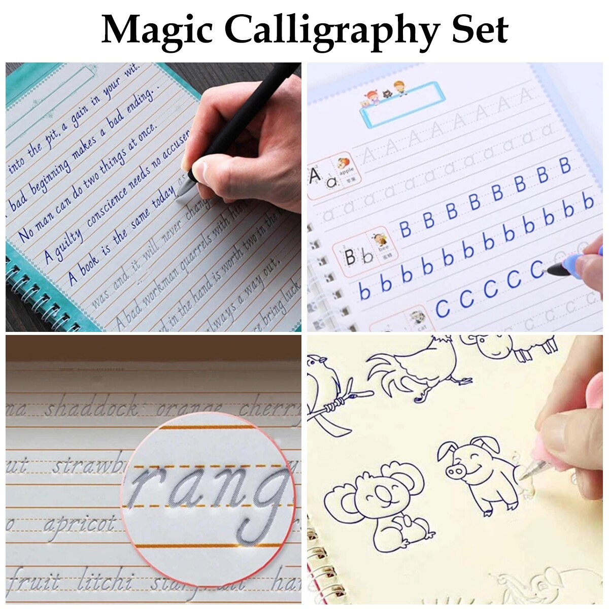 Magic Calligraphy That Can Be Reused Handwriting Copybook Set For Kid Calligraphic Letter Writing Art Supplies