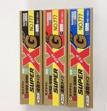 Cemedine Superxg NO.777 Sneldrogende Transparant Wit Zwart Lijm