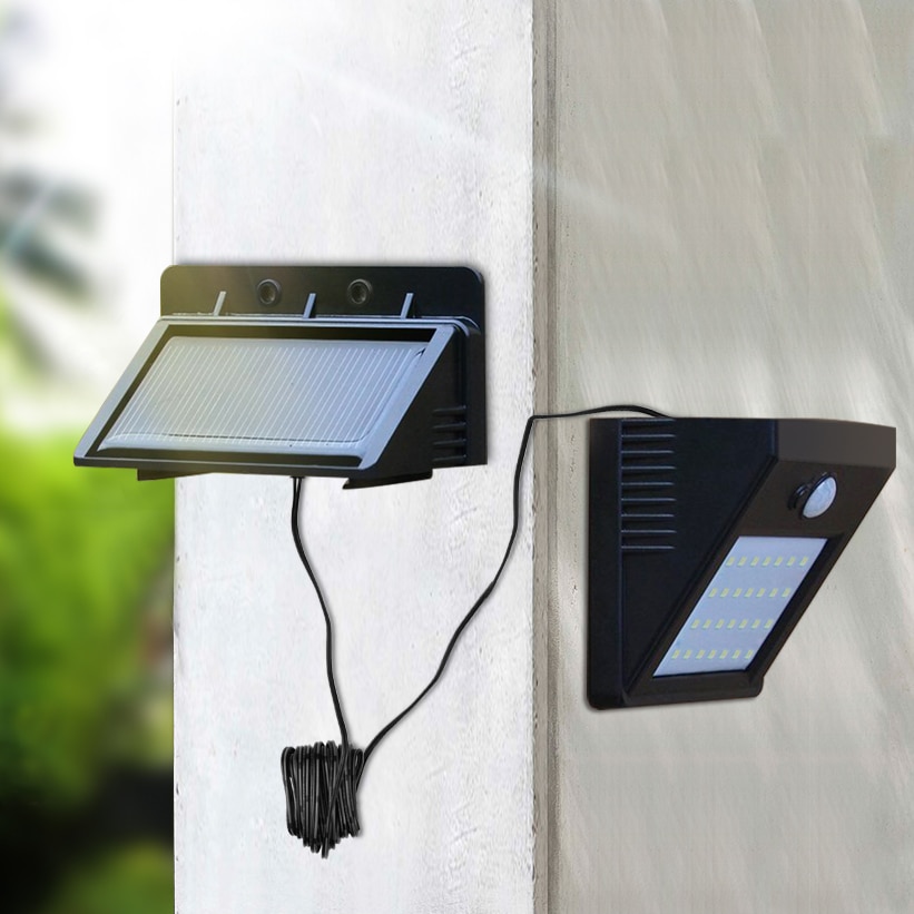 LED Solar nachtlampje Outdoor PIR Bewegingssensor Zonne-energie LED wandlamp Scheidbare Voor Yard Tuin Deur Path Beveiliging verlichting