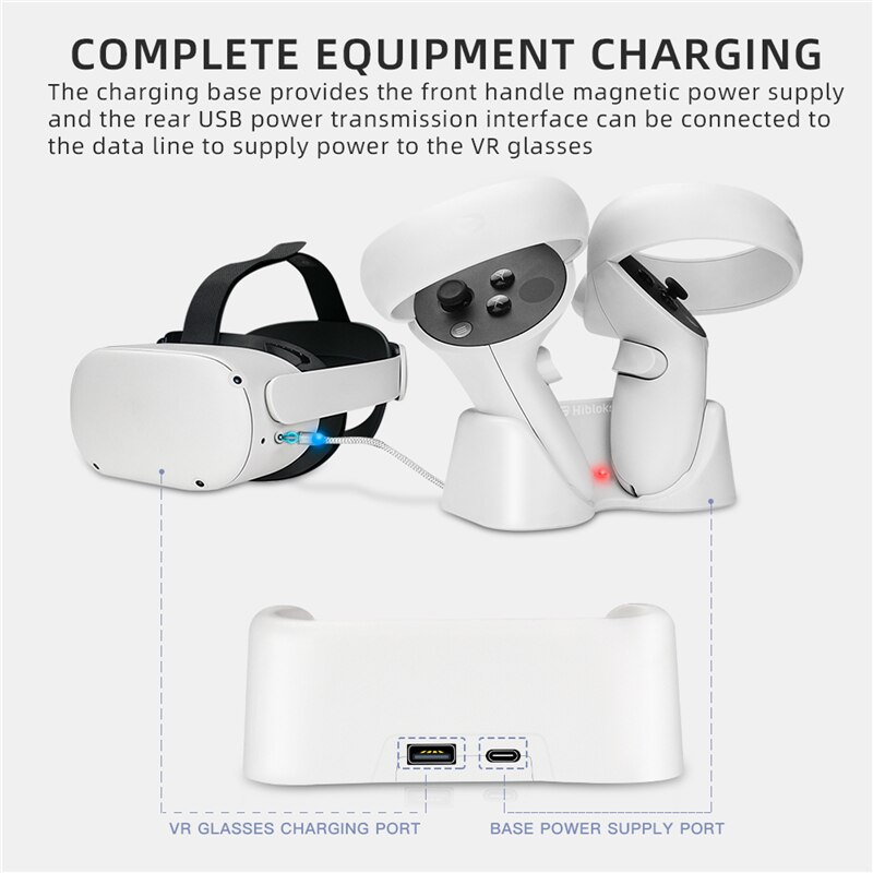 Magnetische ladestation für oculus quest 2 , halterung für zwei controller, vr-ständer für oculus quest 2