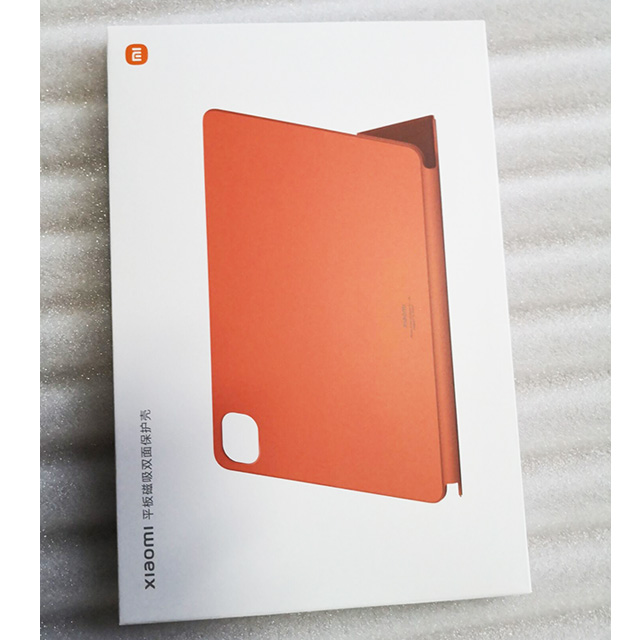 Original xiaomi mi pad 5 fodral mipad 5 pro smart intelligent wake-up tablet läder flip skalskydd magnetiskt adsorptionsfodral: Orange fodral