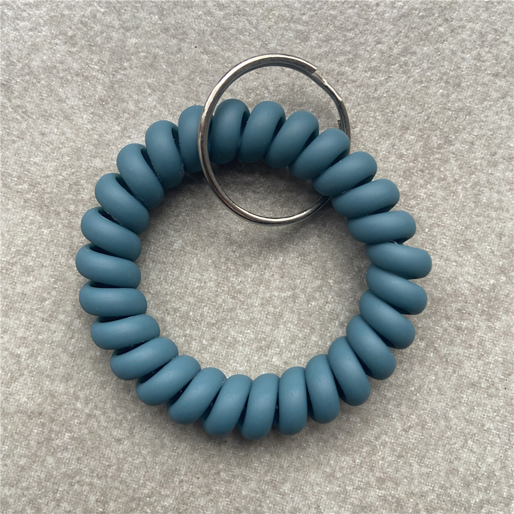 Pulsera elástica, llavero con resorte, pulsera en espiral Flexible, soporte para llaves para gimnasio, piscina, tarjeta de identificación, deportes: Rosa
