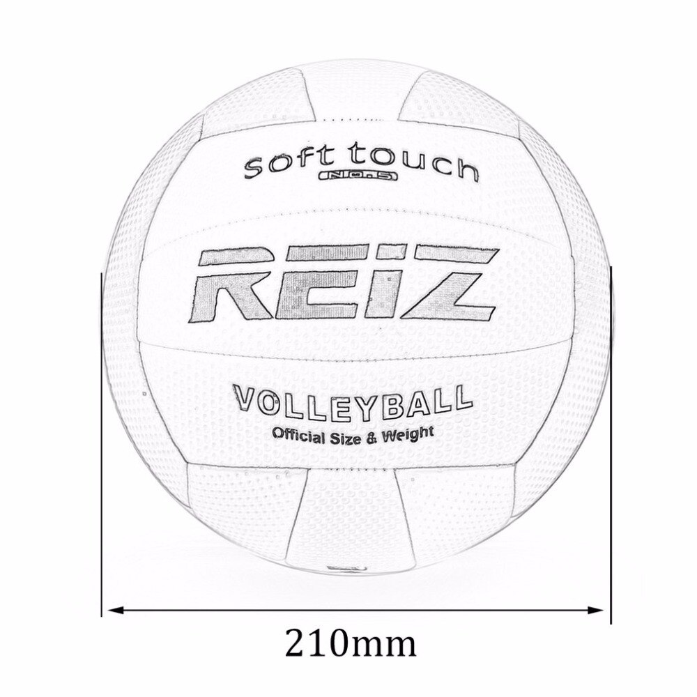 REIZ Soft Touch Volleyball Ball Training Competition Ball PU Leather Standard Size 5 Outdoor Indoor Volleyball Ball For Students