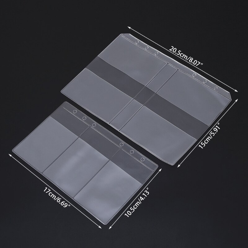Clear PVC Business Card Storage Bag Filing Products Holder Binder Folder Cover