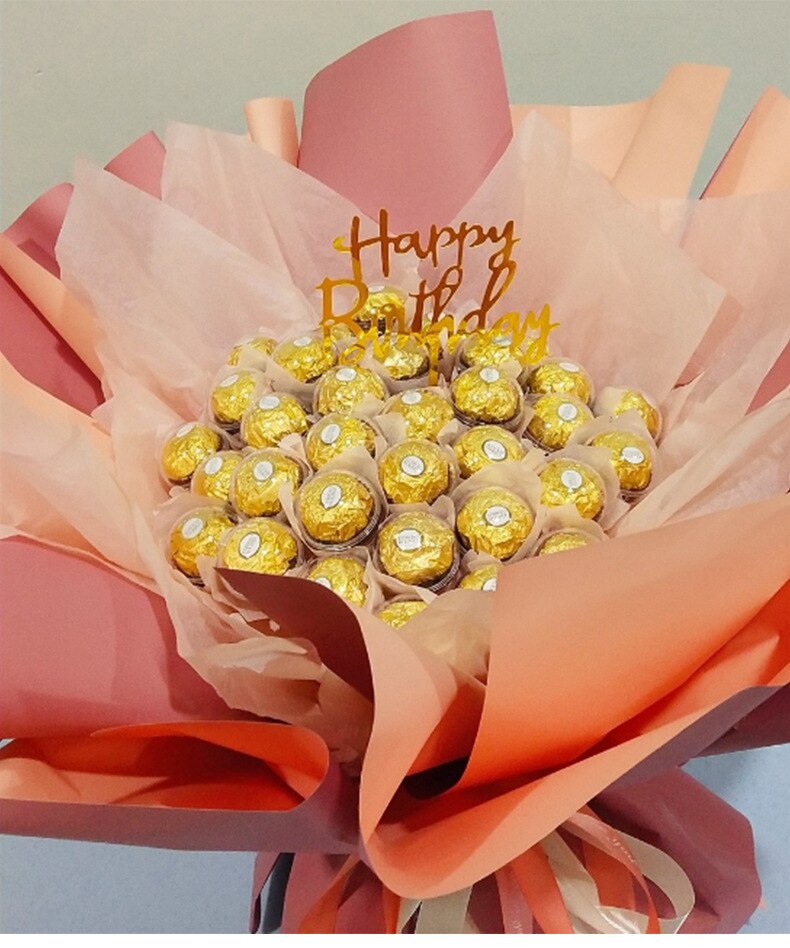 20 #39 chokoladebuket valentinsdag chokoladebeholder chokolade gennemsigtig buketemballage