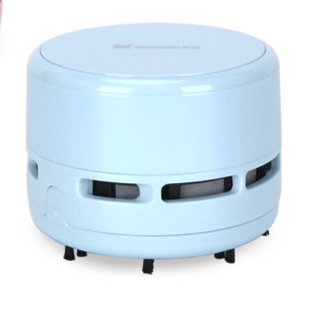Original JJRIC electric mini vacuum cleaner robot cartoon home office car robot desktop dust removal: Blue