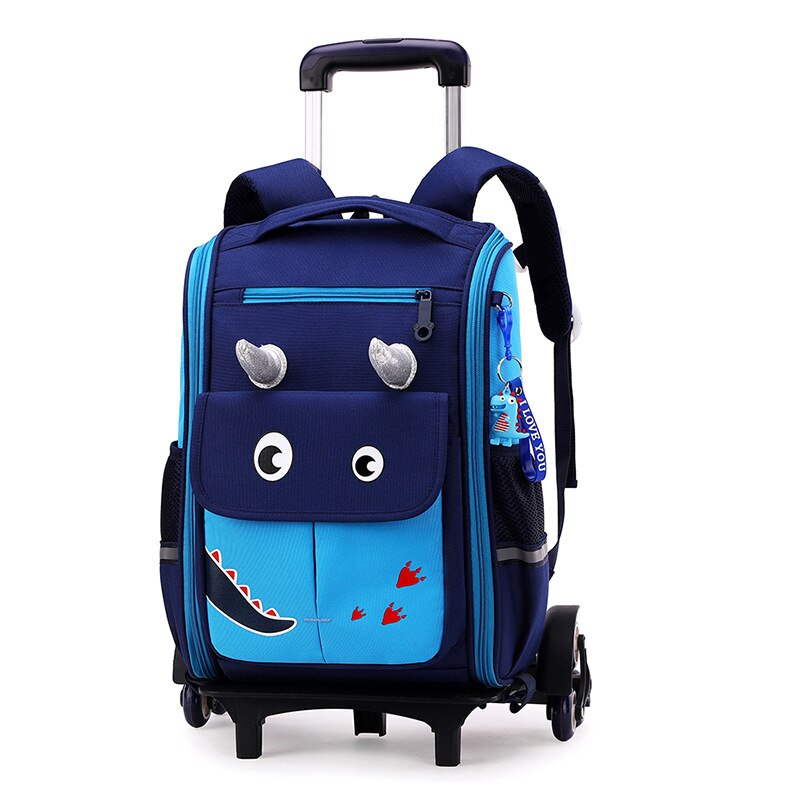 Zaino per scuola zaino per studenti ad alta capacità zaini per bambini carrello con ruote zaino per bambini ruote: 6 wheels dark blue