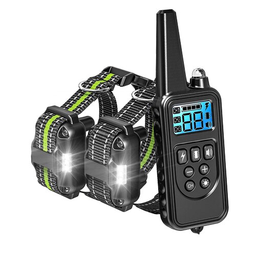 1pc Hund Training Gerät 20 ~ 100 lb Haustier Hund Wasserdichte Kragen LCD Fern Fernbedienung Statische Strom/Vibration: A 1 TO 2 / EU-Stecker