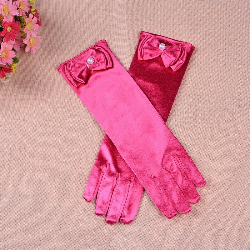 Lange Satin- Handschuhe Für Blume Mädchen Weiß Charme Geburtstag Party Handschuhe freundlicher freundlicher Handschuhe Mädchen Finger Blume Mädchen Handschuhe