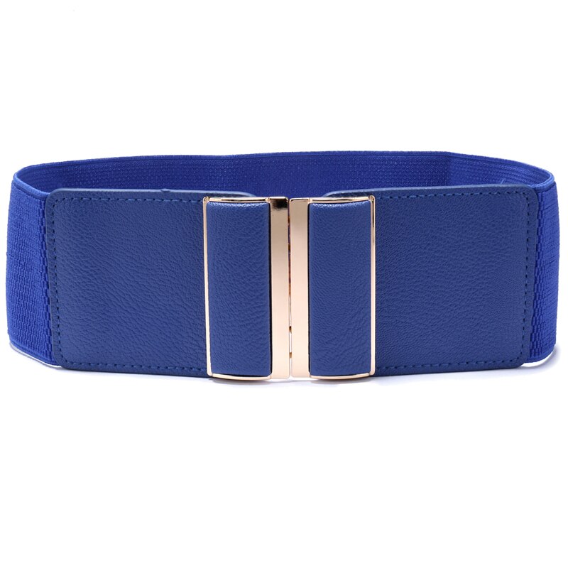 Vrouwen Brede Riem Elastische Cinch Tailleband Stretch Jurk Dames 7 Kleuren