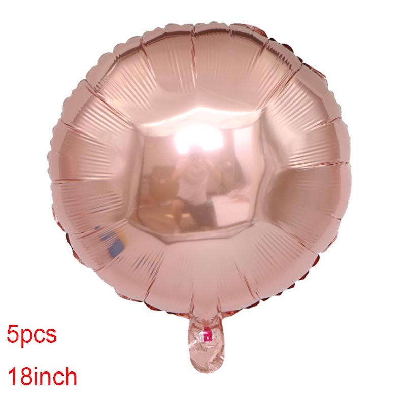 Søde 1st fødselsdag rose guld tal balloner 2 3 4 5 6 7 8 9 års fødselsdagsfest dekorationer børn konfetti ballon børns xn: 5 stk 18 tommer rund