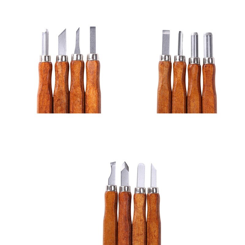 1 Juego de herramientas de escultura Herramientas de alfarería mango de madera conjunto para cerámica tallado en cera esculpir moldeadores de polímero herramienta de cerámica de arcilla